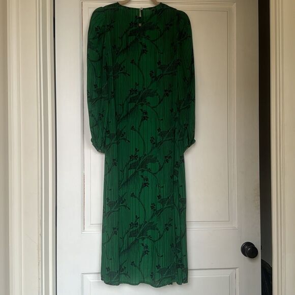 Beautiful Green Sunniva Print Long Sleeve Midi Dress By Sea New York - Picture 10 of 12